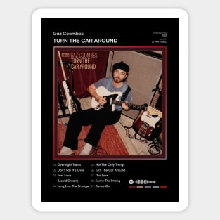 Gaz Coombes - Turn The Car Around Tracklist Album Sticker